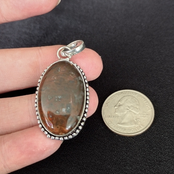 Jewelry - Silver and Brown Pendant